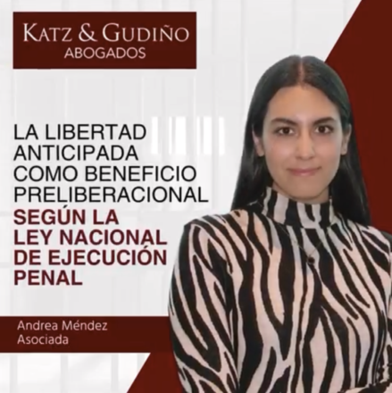 ¿Cuáles son los beneficios y condiciones para acceder a la liberta anticipada contemplada en la Ley Nacional de Ejecución Penal? Nuestra asociada Andrea Méndez, te comparte los detalles sobre esta interrogante.