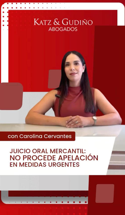 JUICIO ORAL MERCANTIL: NO PROCEDE APELACIÓN EN MEDIAS URGENTES.